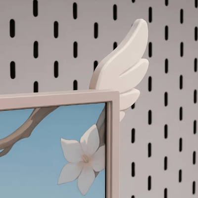 Uplift Curations 3D Printed Articulated Eagle Figurine Movable Bird Model Desk Decor & Creative Gift white