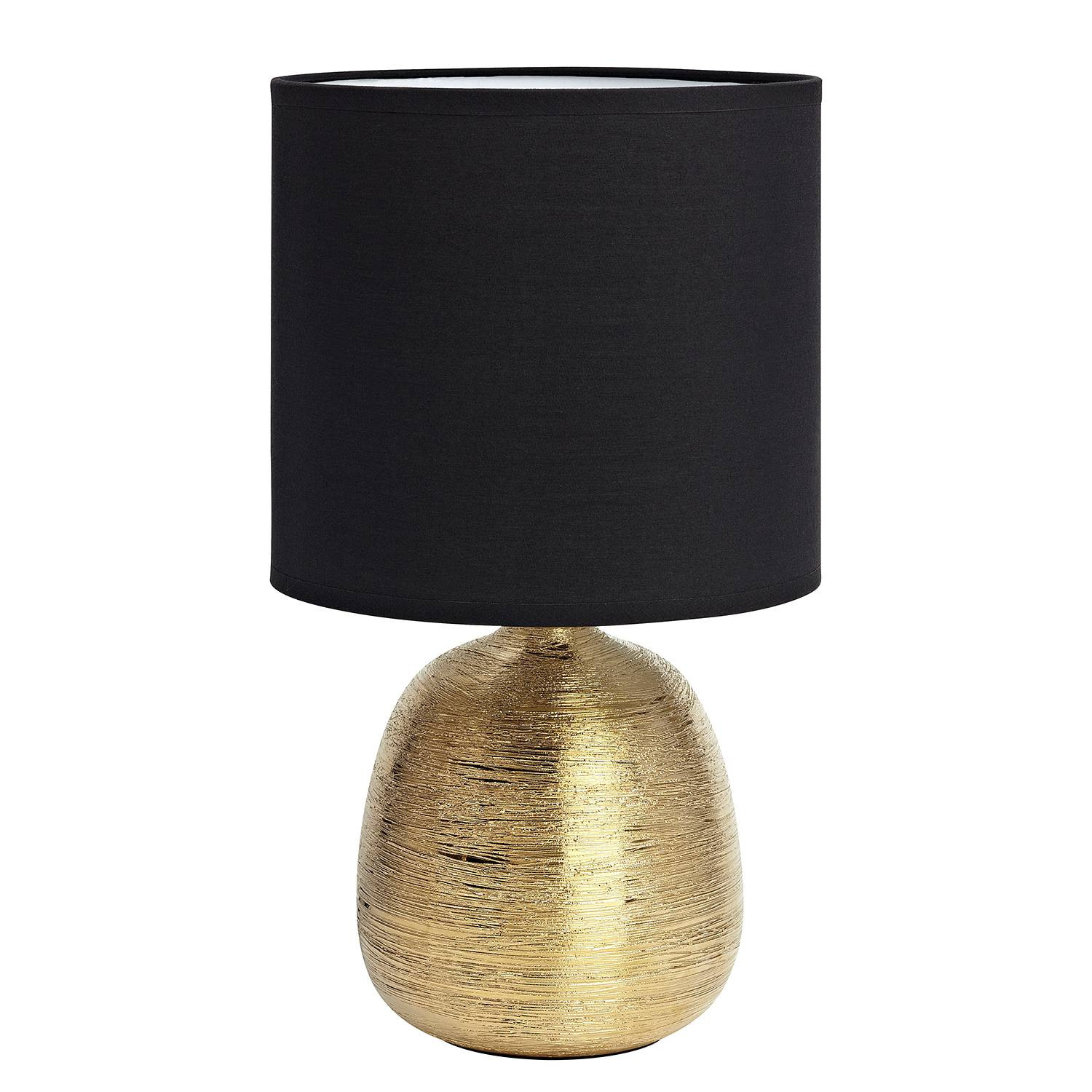 Markslöjd Oscar Tafellamp Gold/Black met Textiel en Keramiek E27