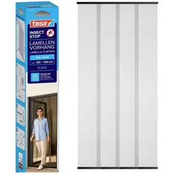 tesa, Fliegengitter, Insektenschutz STANDARD Lamellentür, Vorhang mit Klettverschluss, ohne Bohren (120 x 250 cm)