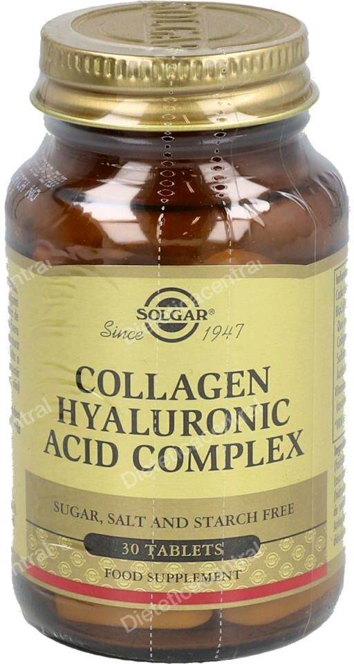 Solgar colagen acido hialuronico complex 120mg. 30comp.
