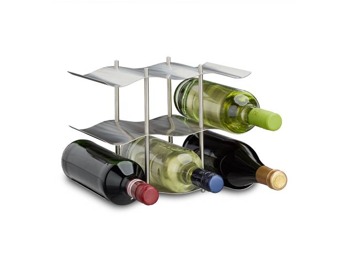 Weinregal Edelstahl Silber