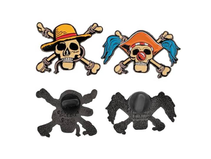 Cinereplicas One Piece - Set of 2 Luffy and Buggy Pins - Official License