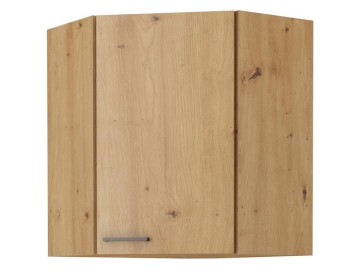 MODENA - Meuble haut d'angle - 89/89 x 31 x 71 5 cm - Chêne artisan / Noir mat