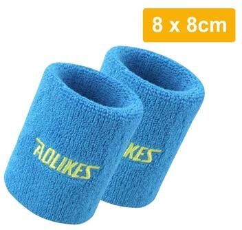 Inspired Finds AOLIKES Moisture Wicking Sports Wrist Sweatbands For Men And Women sky Blue Small (s)