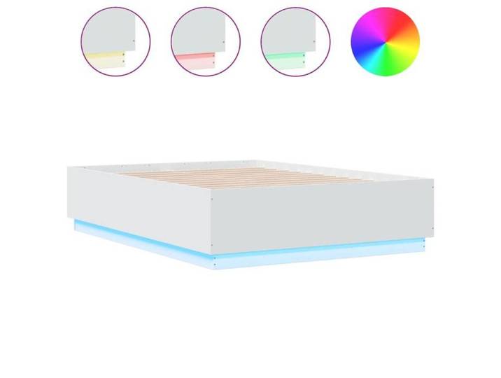 Lit adulte - 135x190 cm lit double Cadre de lit avec LED blanc CHY68365535