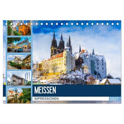 Meißen Impressionen (Tischkalender 2027 DIN A5 quer), CALVENDO Monatskalender