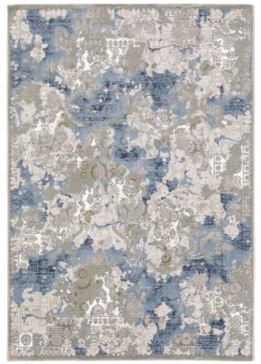 Style Haven Emery Contemporary Abstract Grey/ Blue Mixed-Pile Area Rug