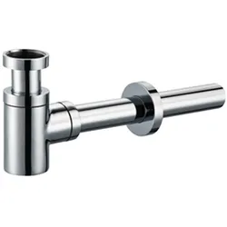 Plieger, Siphon, designbekersifon verkort rond 5/4 met muurbuis 30cm met rozet chroom (5/4")