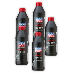5x Getriebeöl LIQUI MOLY 3822 Motorbike Gear Oil HD 150 1 Liter Flasche