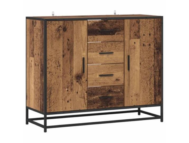 Foknhdi Sideboard Kommode Eichenholz-Optik 92x35x76cm Holzwerkstoff Praktischer Stauraum fürs Schlafzimmer: Erhöhte Standfüße fördern Luftzirkulation und schützen vor Bodenfeuchtigkeit.