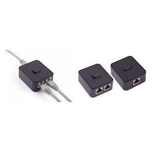 Shiverpeaks Manueller Netzwerk-Switch, 3-fach, schwarz Anschlüsse Eingang/Ausgang: 1x RJ45, 2x RJ45, 3 Ports (BS08-01100)