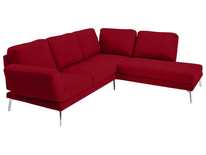 Ecksofa Toledo Basic Candy / Farbe: Cherry / Material: Leder Basic