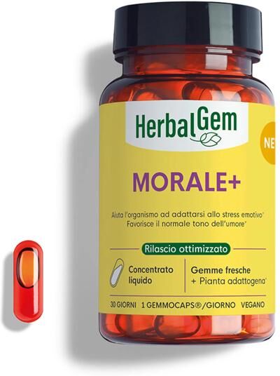 Herbalgem Gemmocaps Moral+ Integratore Umore e Stress 30 Capsule