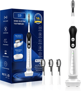 Inspire Essentials Subort S9 Sonic Electric Toothbrush USB Rechargeable Whitening Brush white