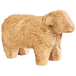 Holzschaf Pappel natur Höhe 40 cm, Länge 55 cm