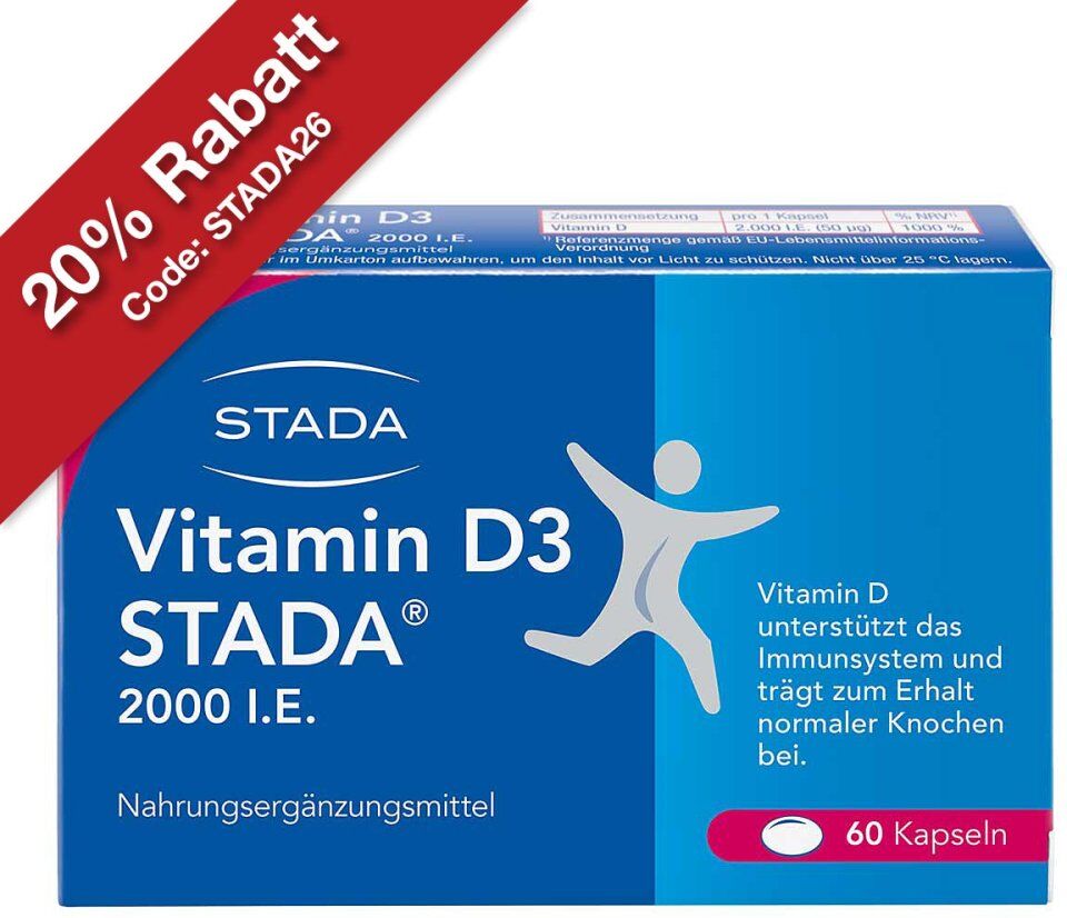 Vitamin D3 STADA 2000 internationale Einheiten Tabletten