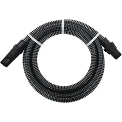 vidaXL Saugschlauch mit PVC-Anschlüssen Schwarz 1" 10 m PVC