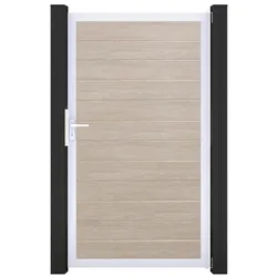 GroJa BasicLine PVC Stecksystem schmal Universal Einzeltor mit Alurahmen sheffield_oak