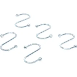 BGS DIY 88323 Satz S-Haken Fleischerhaken Metzgerhaken Länge 75mm 5 teilig Hakensatz