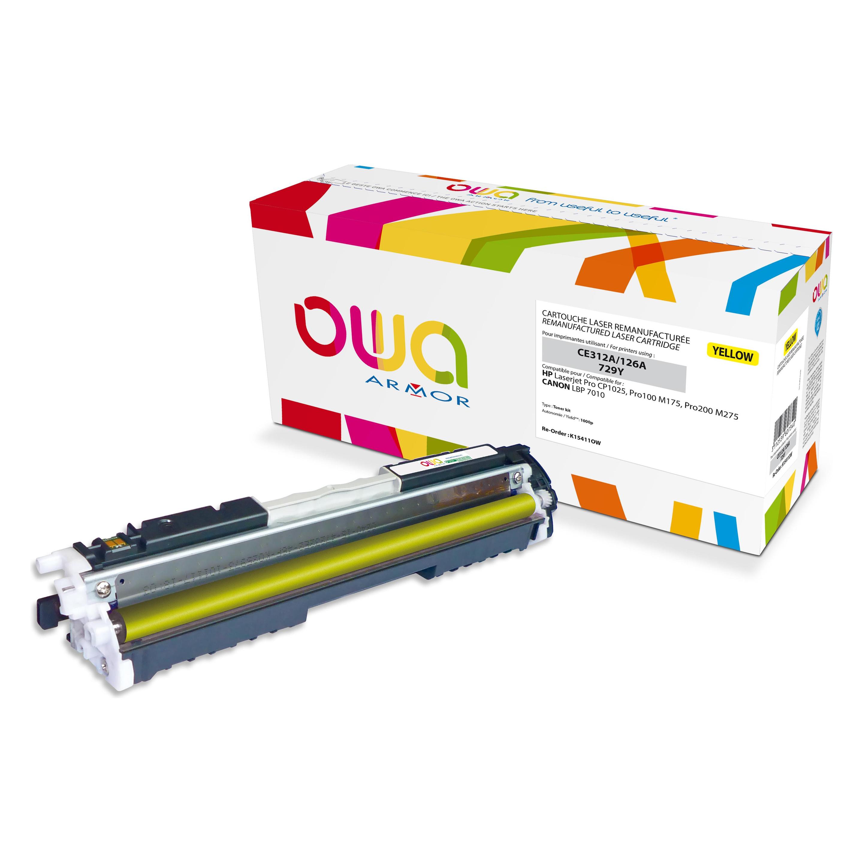 Armor OWA Armor K15411 - 1 - Gelb  - Tonerpatrone - für CP1025| LaserJet Pr (Y) (K15411OW)