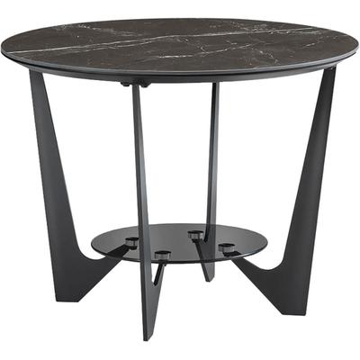 Couchtisch PAROLI, schwarz (schwarz, schwarz, schwarz marmorisiert), B:60cm H:42cm T:60cm, Tische, Couchtisch