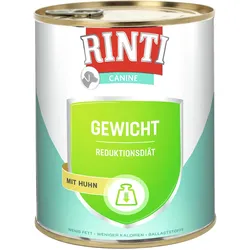 RINTI Canine 800g Dose Hundenassfutter Diätnahrung Sparpaket 12 x 800 Gramm Gewicht Huhn