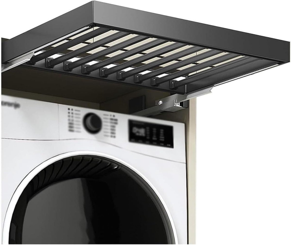 Uittrekbaar Wasrek Zilver - Verstelbare Kleding Organizer voor de Slaapkamer of Badkamer