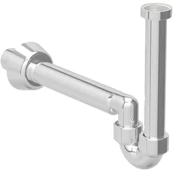 Geberit Rohrbogengeruchsverschluss 151108211 1 1/4" x 40 mm, für Waschbecken und Bidet, Abgang horizontal, hochglanz-verchromt