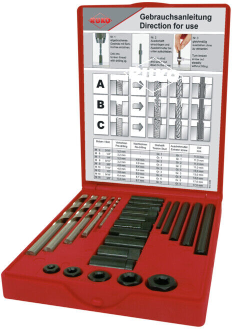 Coffret extracteurs 1 ; Ruko (244150)