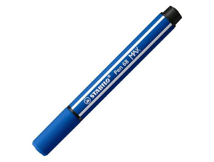 Stabilo Pen 68 Max Vilten Tip Pen met dik beitelpunt donkerblauw