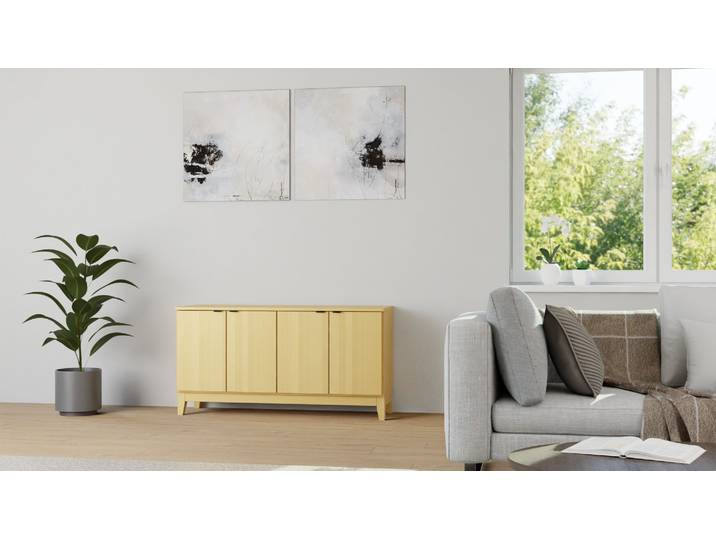 Sideboard mit Doppeltüren Buche Natur geölt