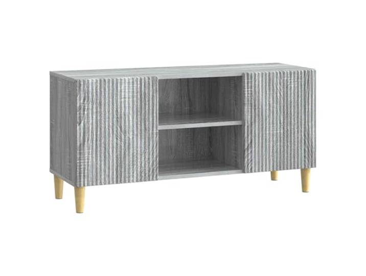 LMTYOENFG TV Lowboard Graues Sonoma 102x34,5x50cm TV-Schrank Holzwerkstoff Kompakter Medienschrank mit 2 Schwenktüren und Regalfach für ordentliche Aufbewahrung im Wohnzimmer oder Schlafzimmer.