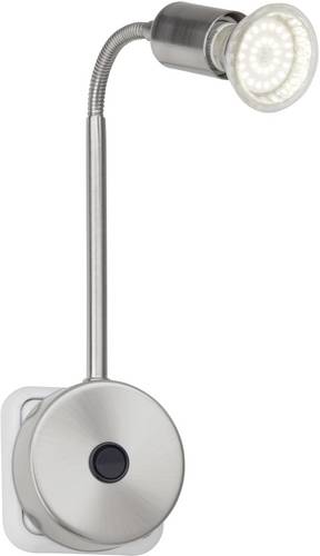 Brilliant Loona LED-Steckdosenlampe LED GU10 3W Edelstahl