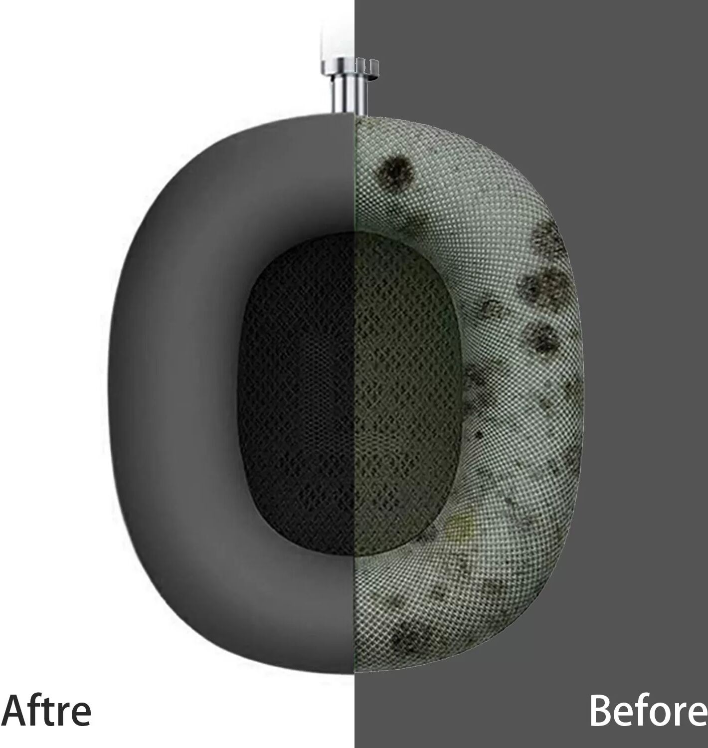 INF Coussinets d'oreille pour écouteurs Airpods Max Gris