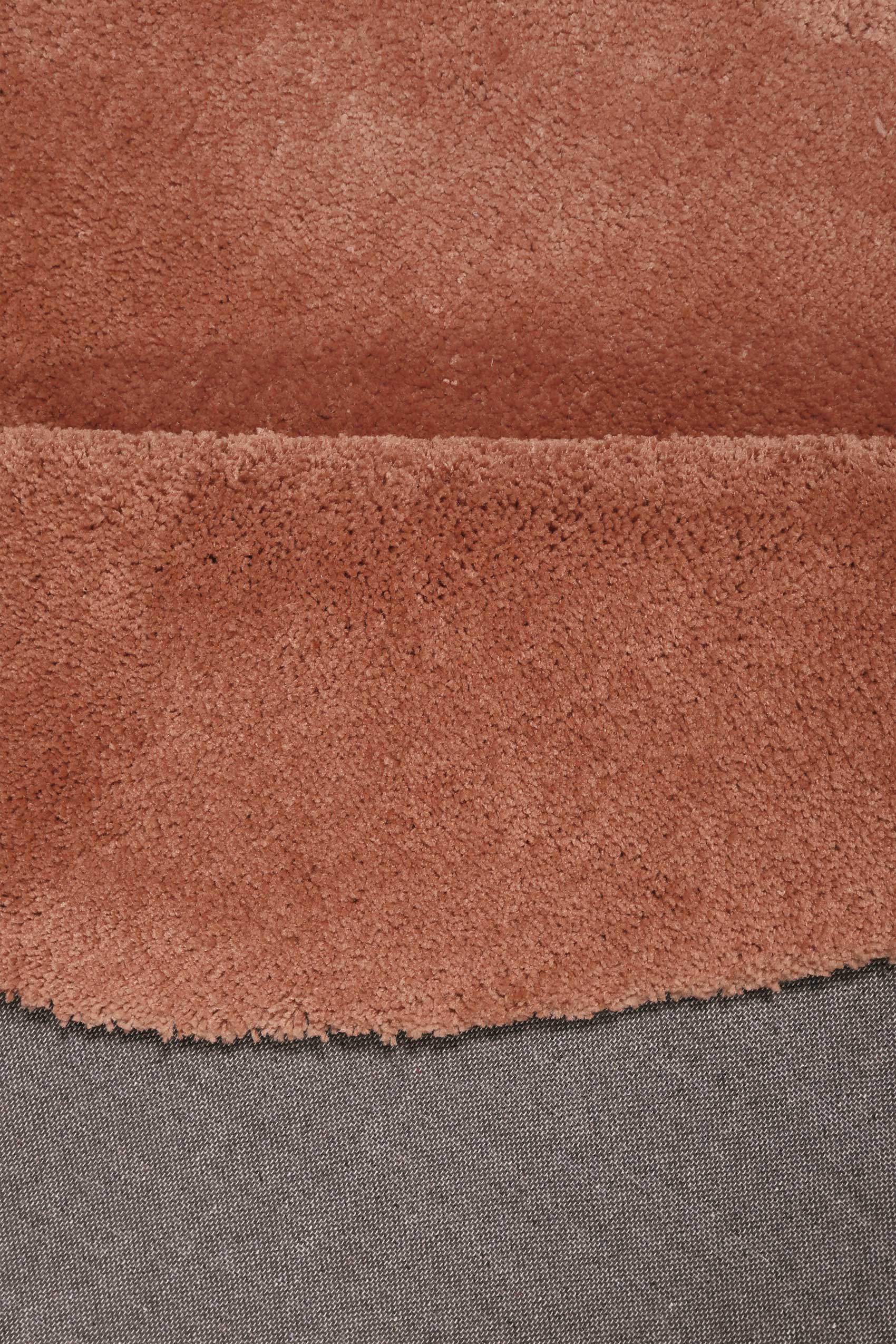 Teppich ESPRIT "relaxx", braun (cognac), H:25mm Ø:120cm, Polyester, Teppiche, Teppich, Modern, weich, trendig, Wohnzimmer, getuftet, hochflor, pflegeleicht cognac Ø 120cm 1 Stk., 25mm, Ø 120cm