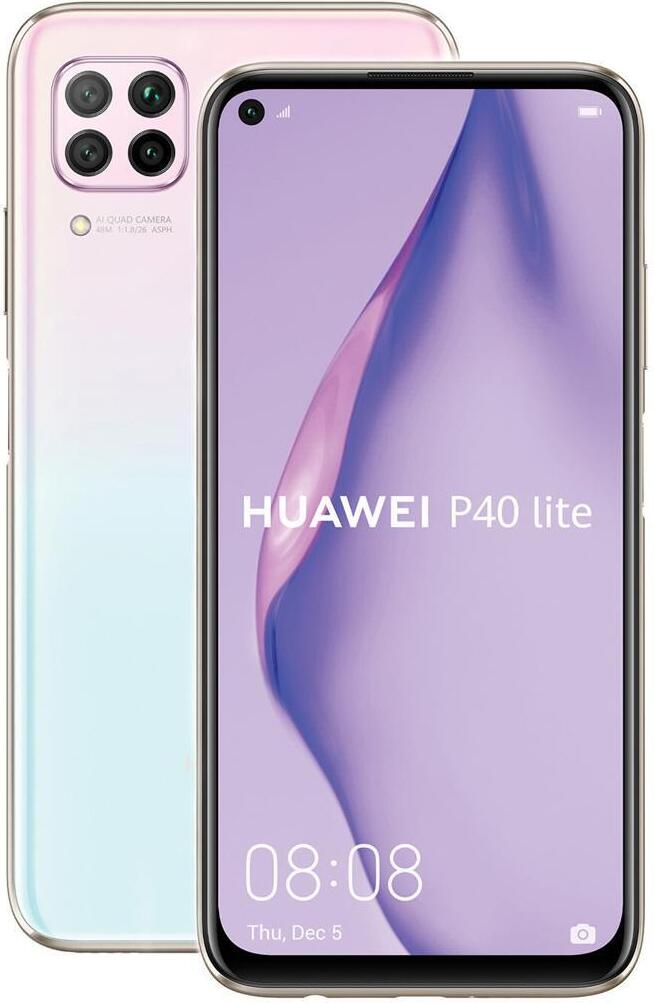 Huawei Smartphone P40 Lite 16,3cm (6,4 Zoll), 6GB RAM, 128GB Speicher, 48MP Kamera, Farbe: Pink