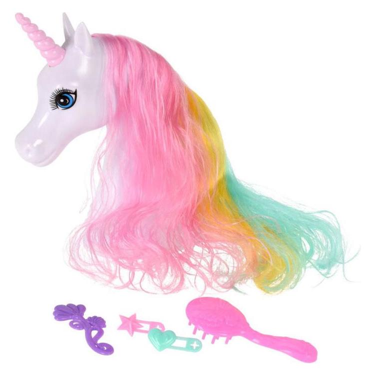 Einhorn-Haarschnittkopf mit 4 Zubehörteilen (37913207)
