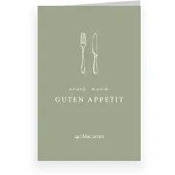 Menükarte Hochzeit: Loveliness in Grün