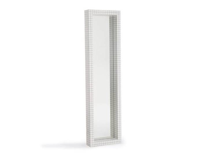 ZANOTTA miroir sur pied QUADERNA (H 195 cm - bois et verre)