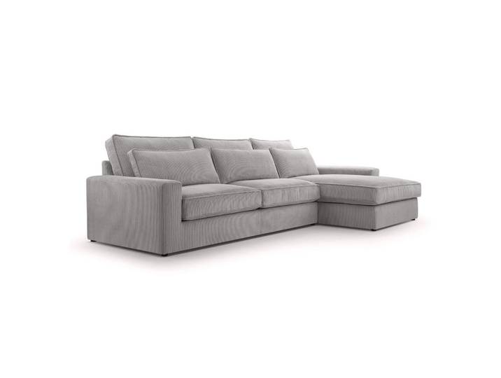 Fedve Ecksofa 4 Sitzer Medan Mini, Grau, L-Form, 276x176 cm, Wohnzimmer, Sofas & Couches, Wohnlandschaften, Ecksofas