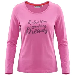 Gardena Damen Longsleeve Langarmshirt Rundhals lockere Passform Opern-Mauve
