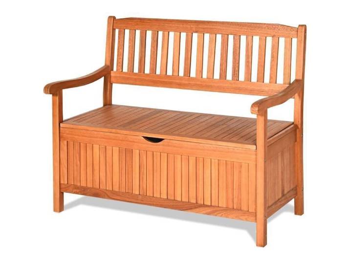 GOPLUS Banc de Jardin 2 Personnes 107x59x90CM avec Boîte de Rangement-Charge 360KG-en Bois d'Acacia