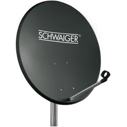 Schwaiger SPI550.1 SAT (Parabolantenne, 35.20 dB, DVB-S / -S2), SAT Spiegel + SAT Antennen, Schwarz