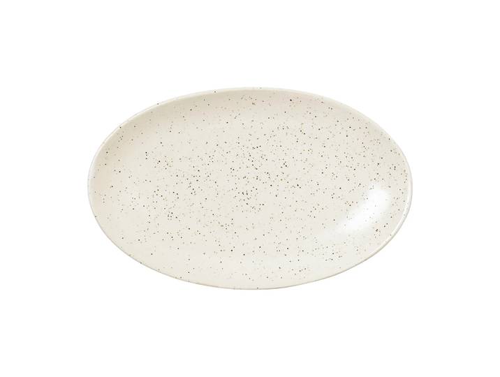 Broste Copenhagen Plat oval Nordic Vanilla 22 cm Cream with grains