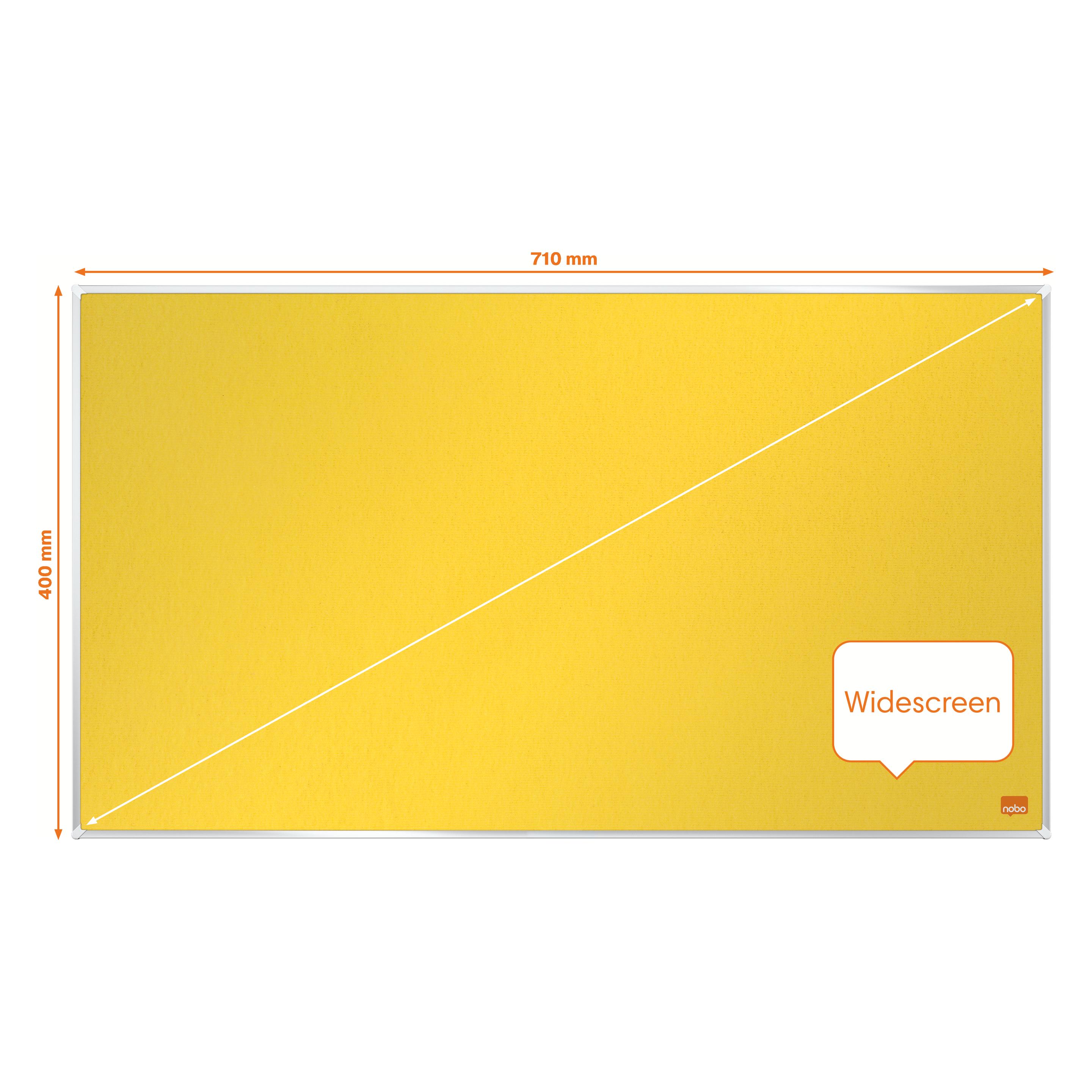 Nobo Filztafel Impression Pro 1915429 gelb, 40x71cm (Pinnwand, 71 x 40 cm) (1915429)