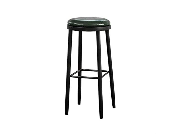 Barstühle 27,95-Zoll-Barhocker aus Eisen mit rundem Hochhocker(Green)