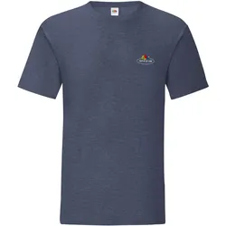 Fruit of the Loom Iconic 150 T-Shirt mit Vintage-Logo auf der Brust, vintage navy meliert - Vintage-Logo klein, 2XL