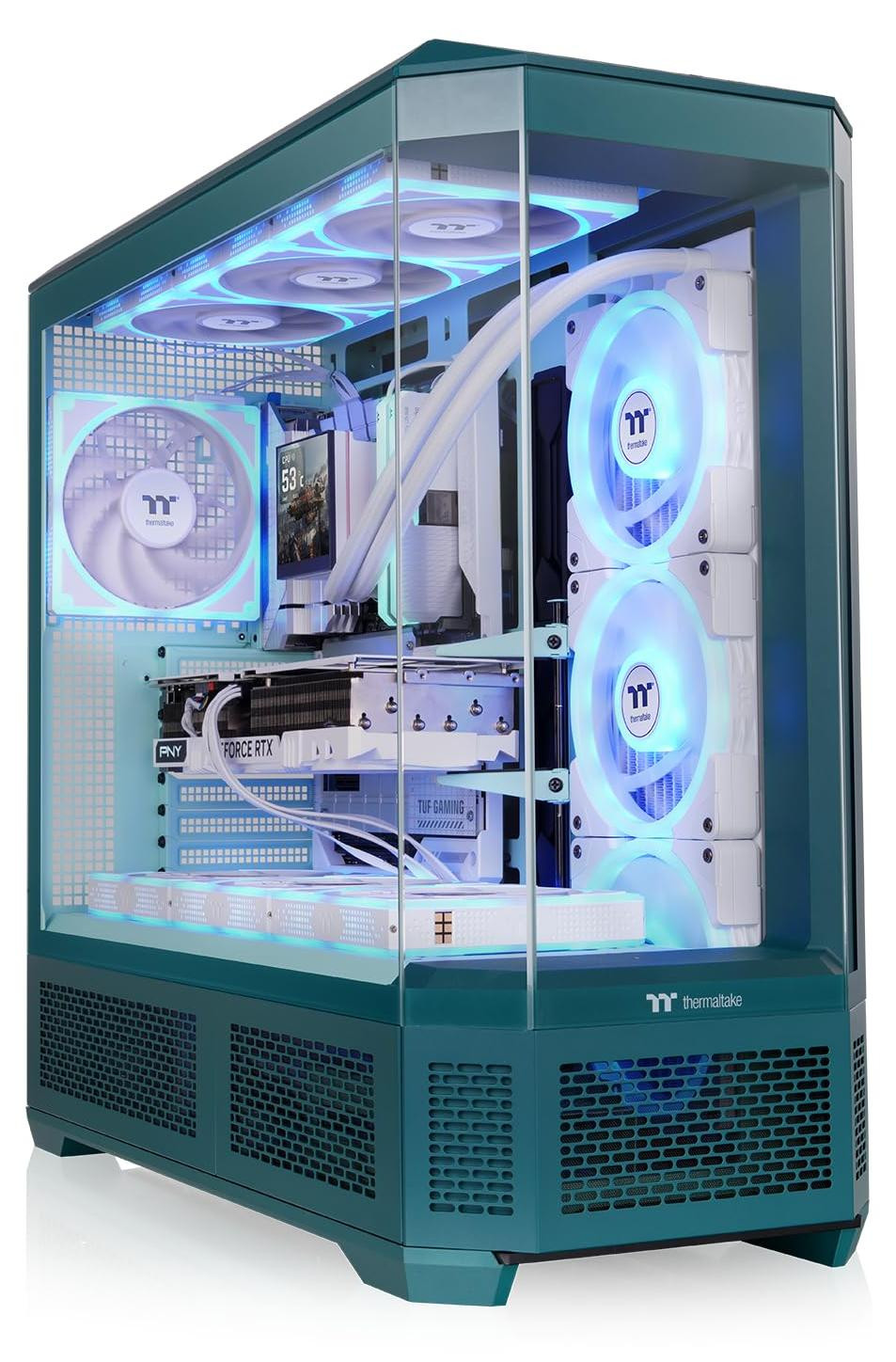 Thermaltake View 600 TG behuizing in Transformative Teal (gehard glas)