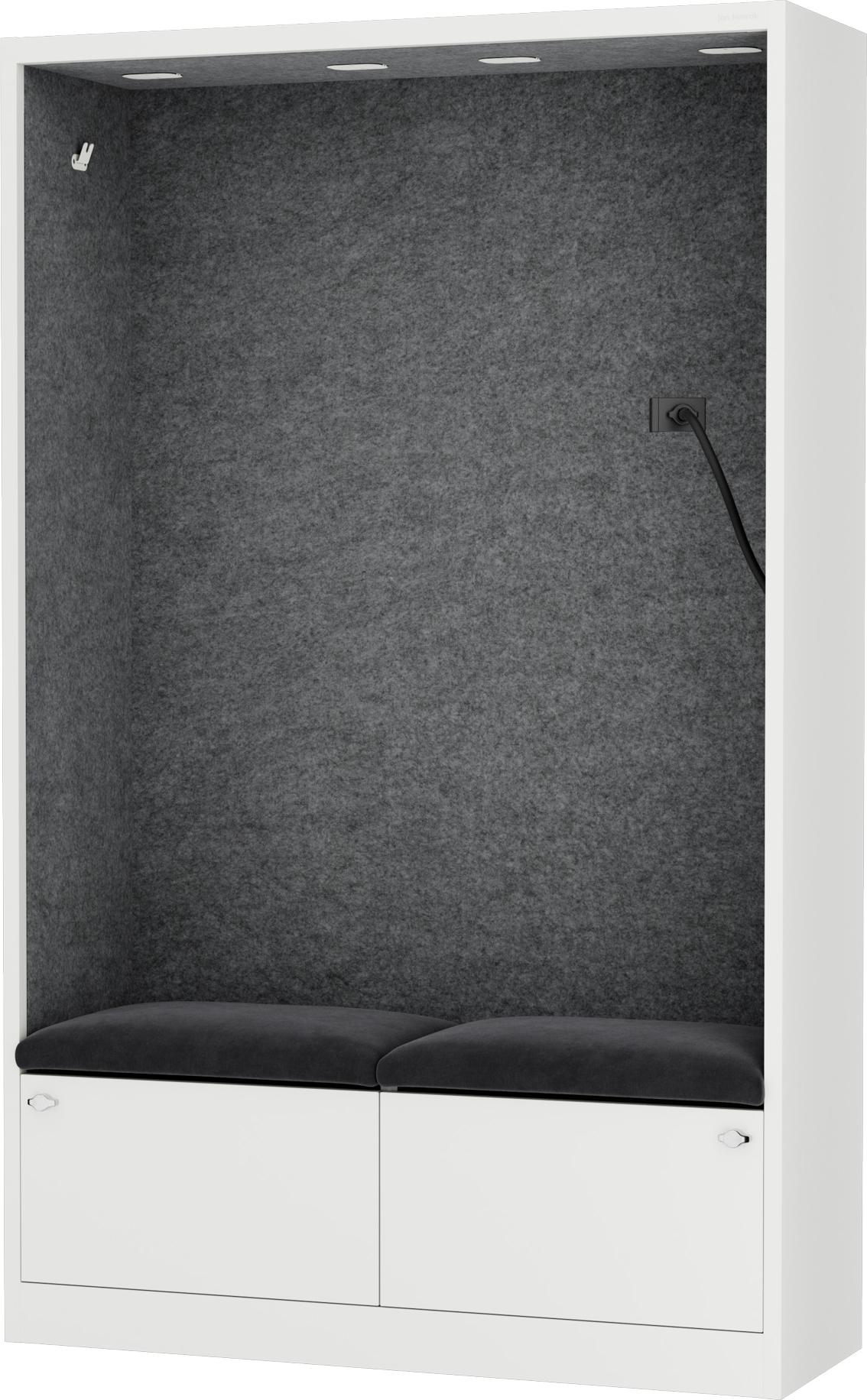 JAN NOWAK Akustikkabine Telefonkabine Meetingkabine SALLY MentalBox Dark Graphite 115 cm