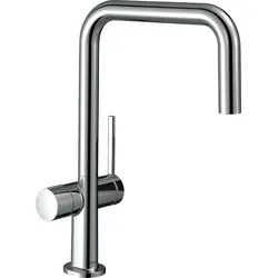 hansgrohe Talis M54 Einhebel-Küchenmischer U 220, Geräteabsperrventil, 1-jet, 72807000, Farbe: Chrom